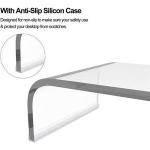 Acrylic Computer PC Laptop Monitor Stands Riser Clear 15”  Stand Organizer